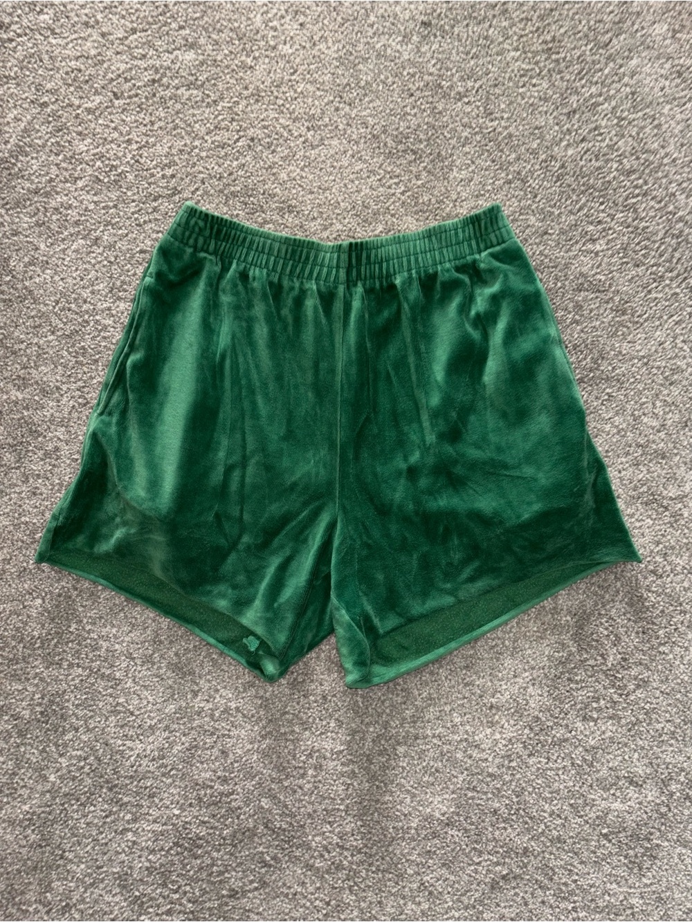 Size S Vintage Women’s Green Velvet Lounge Shorts